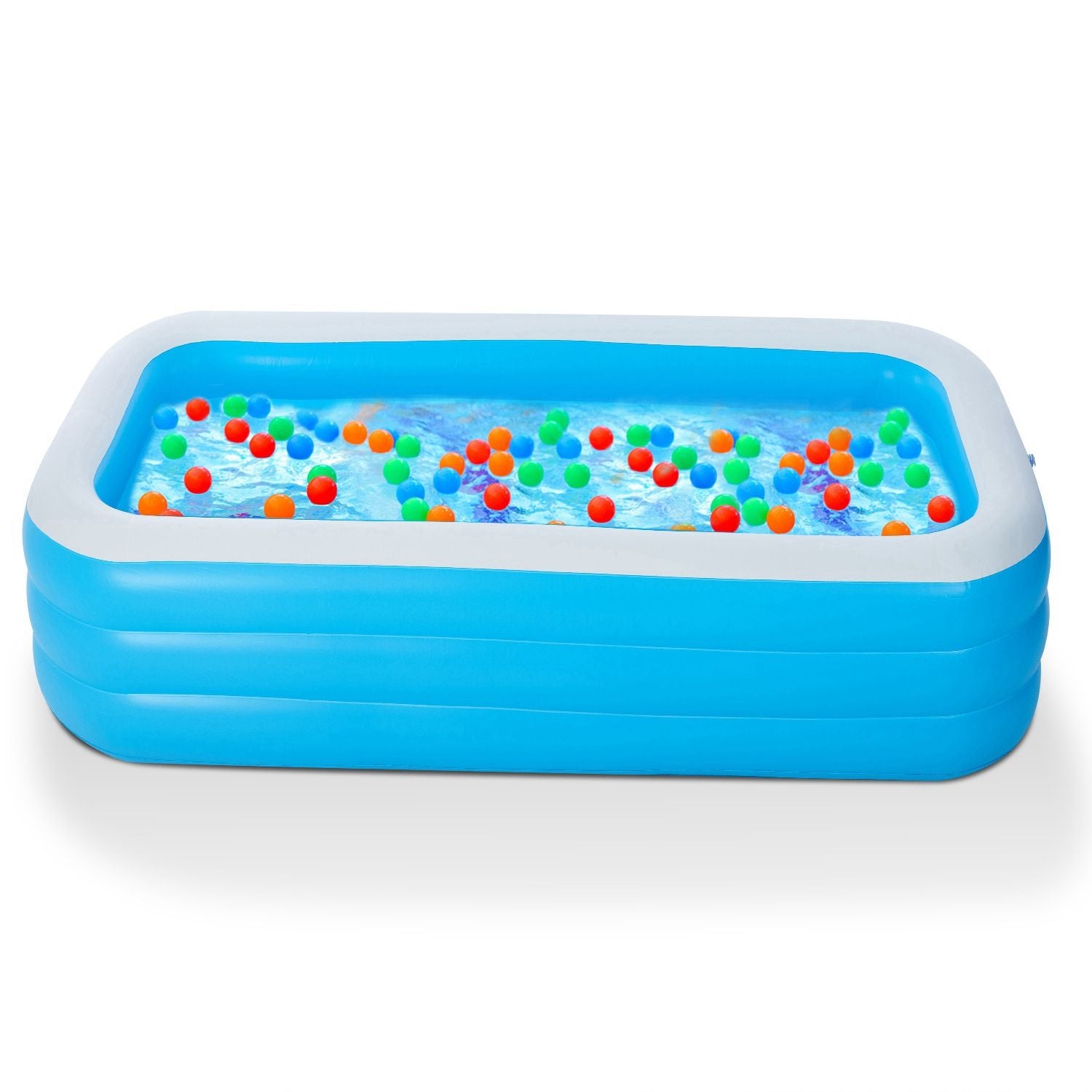Spacious Family Inflatable Swimming Pool for Kids and Adults - Safe Blow-Up Water Play Center