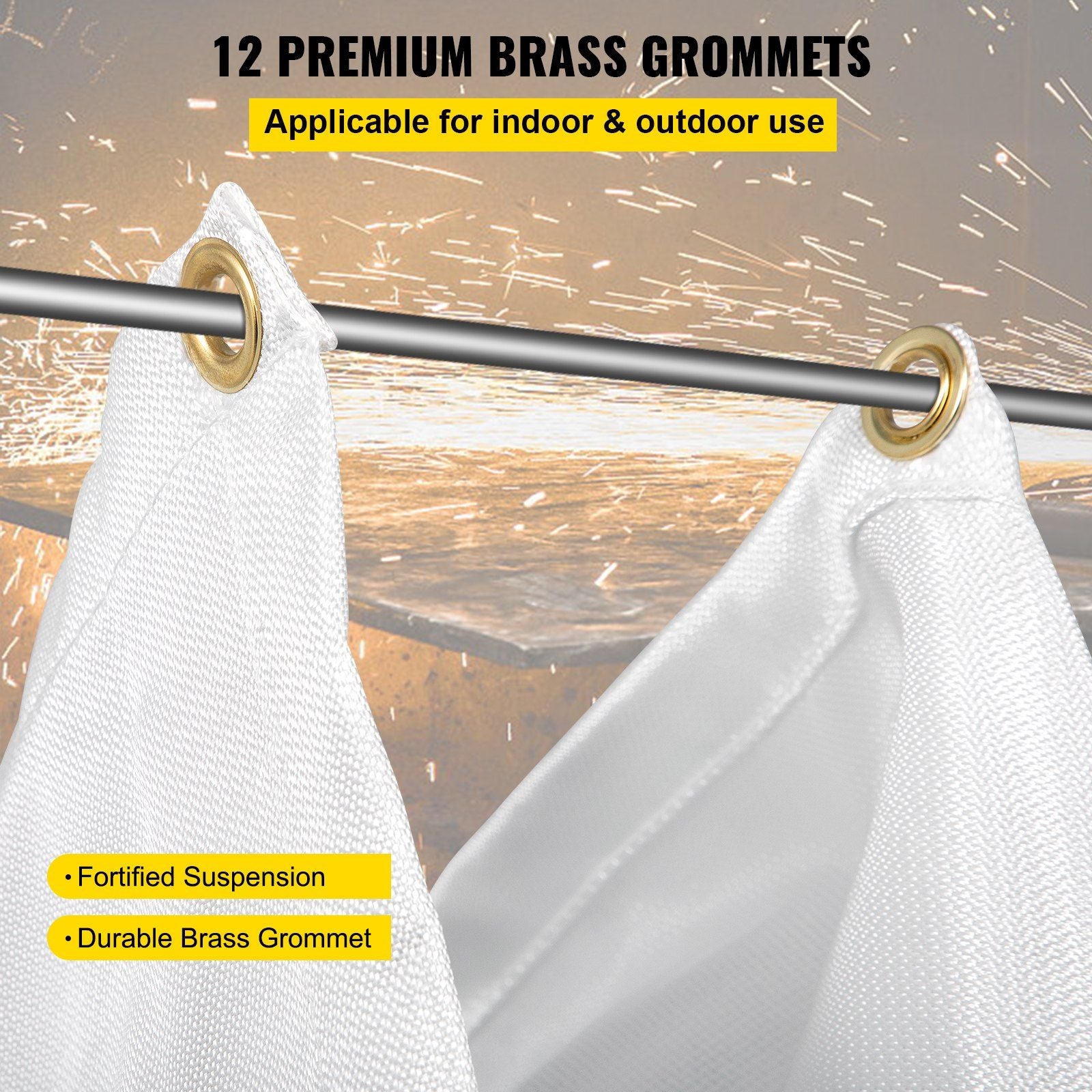 Heavy-Duty Fiberglass Fire Blankets - 2 Pack