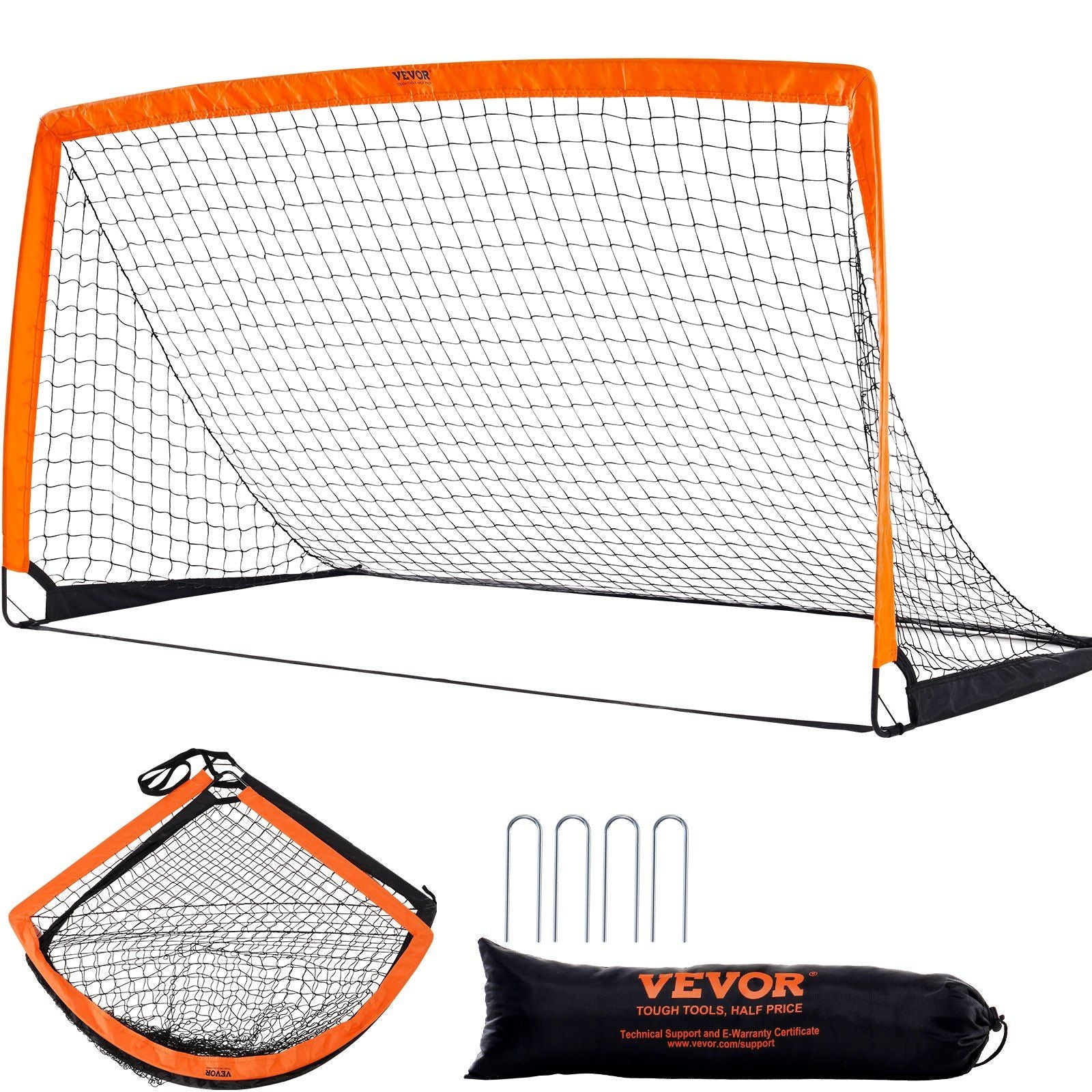 VEVOR Portable Soccer Net for Kids - 6.5x3.25 ft Foldable and Lightweight Backyard Goal