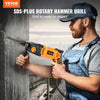 VEVOR Heavy-Duty SDS-Plus Rotary Hammer Drill with 4 Function Modes and 1" Max Drilling Diameter