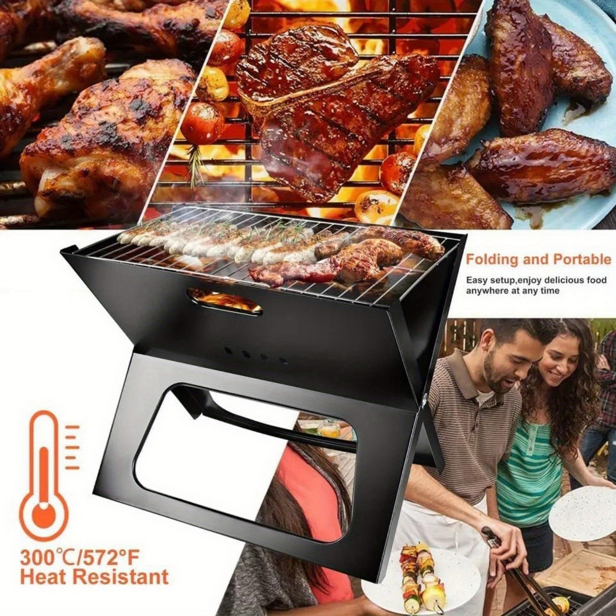 Versatile Travel-Friendly BBQ Grill for All Your Outdoor Cooking Needs