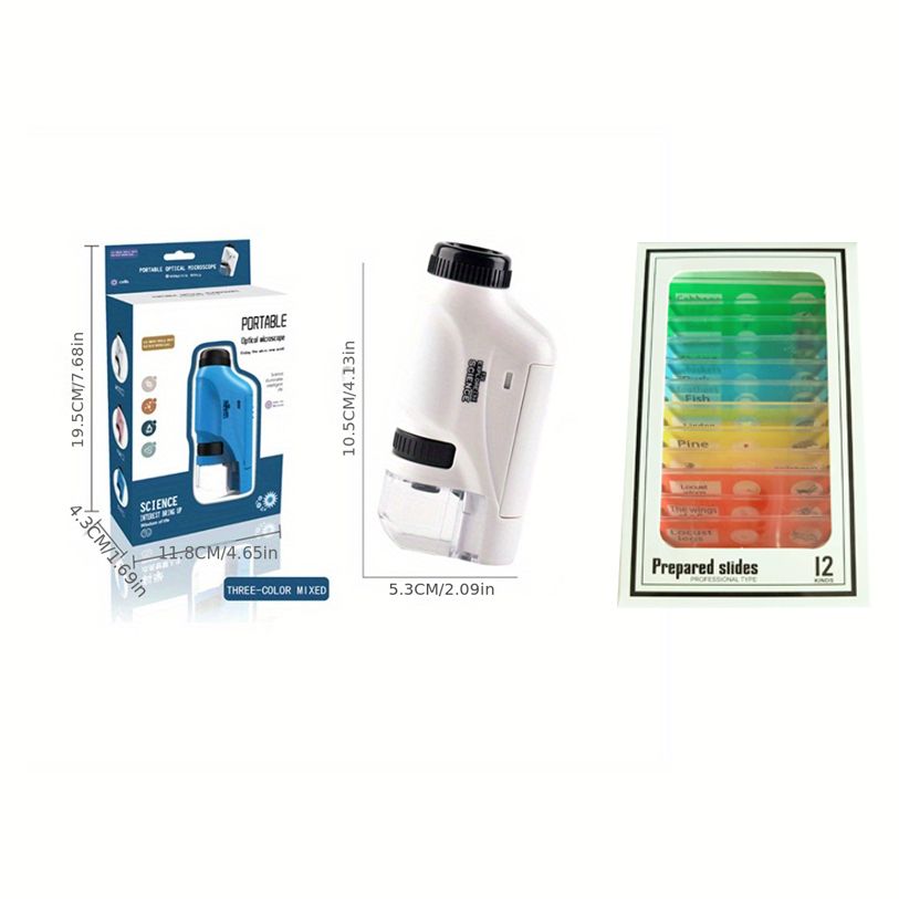 Mini LED Pocket Microscope for Kids