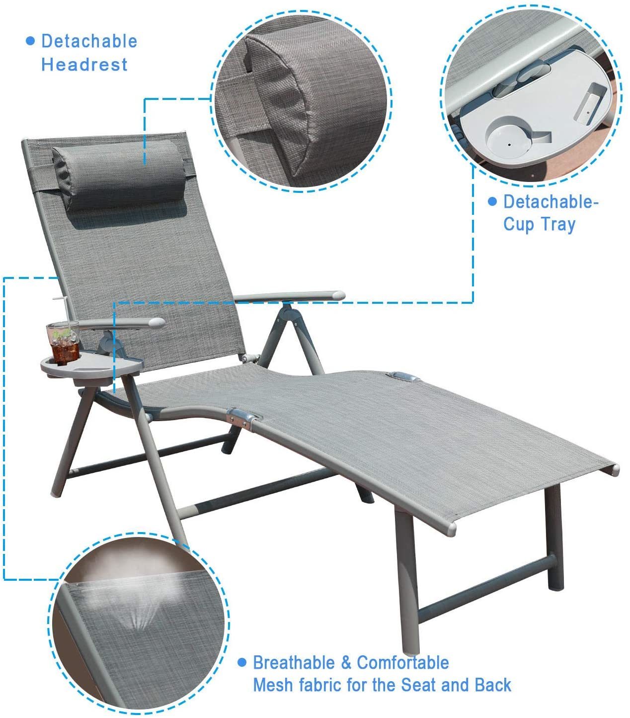 Elegant Adjustable Outdoor Lounge Chairs