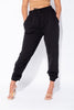 BLACK TIE WAIST OVERSIZED JOGGERS