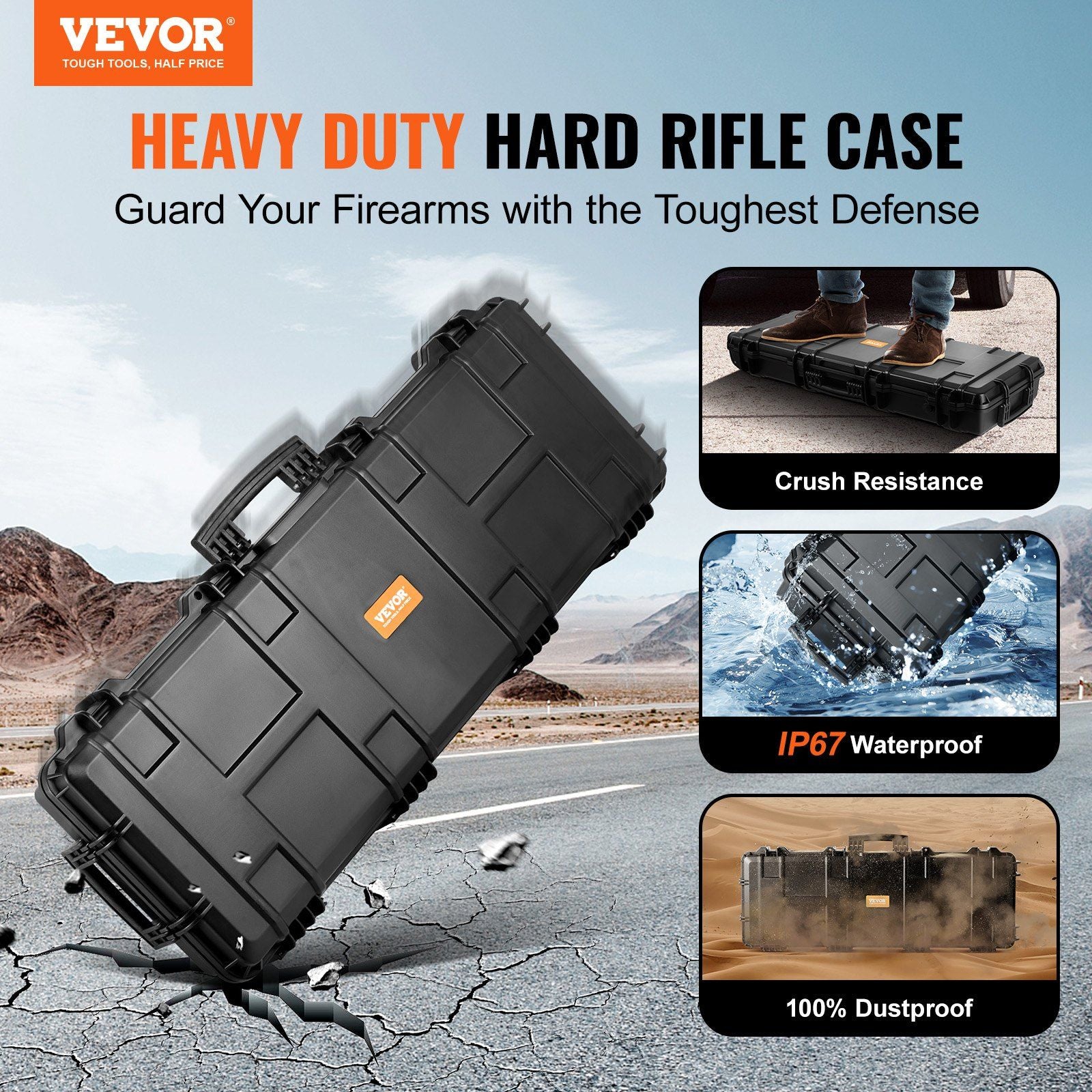 VEVOR Waterproof Tactical Rifle Case