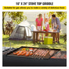 VEVOR Heavy-Duty Carbon Steel Flat Top Griddle, 16"x24" Cooking Surface for BBQ and Grill Use with Convenient Handles