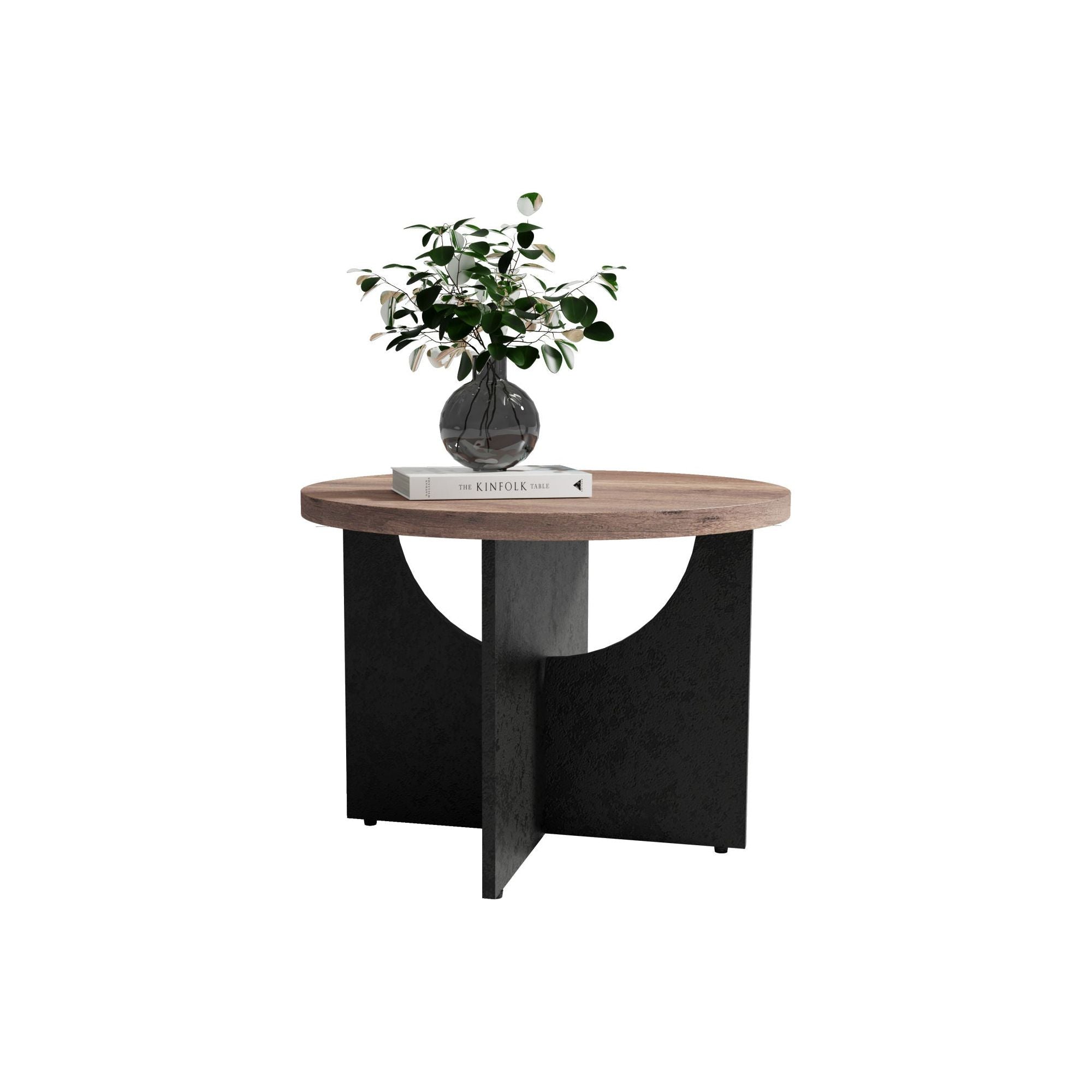 Stylish 35 Inch Vintage Round Coffee Table for Modern Living Spaces
