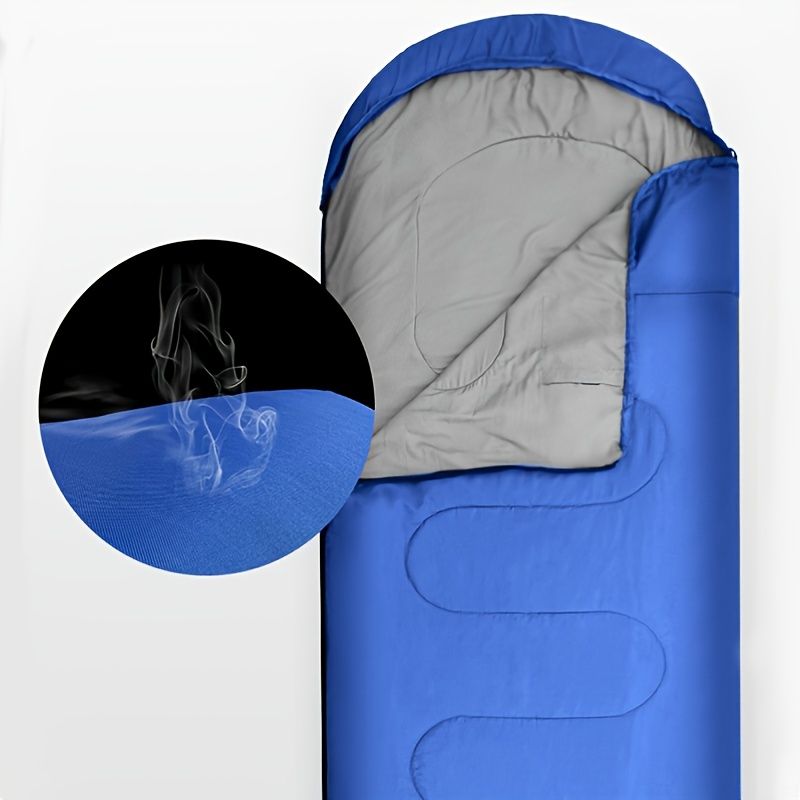 Thickened Adult Winter Camping Sleeping Bag with Hollow Cotton Insulation