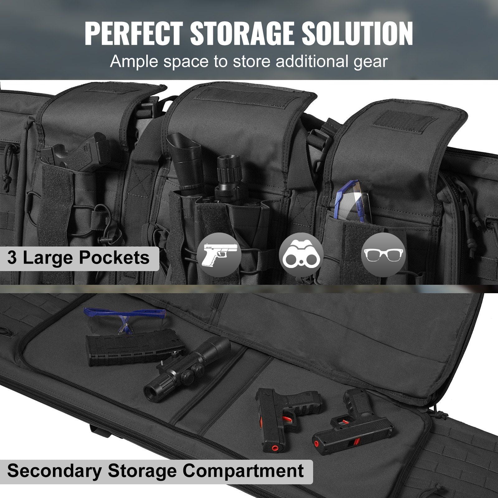 Double Rifle Tactical Carry Bag