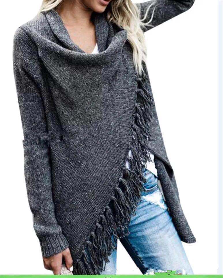 Tassel Knit Cardigan Sweater