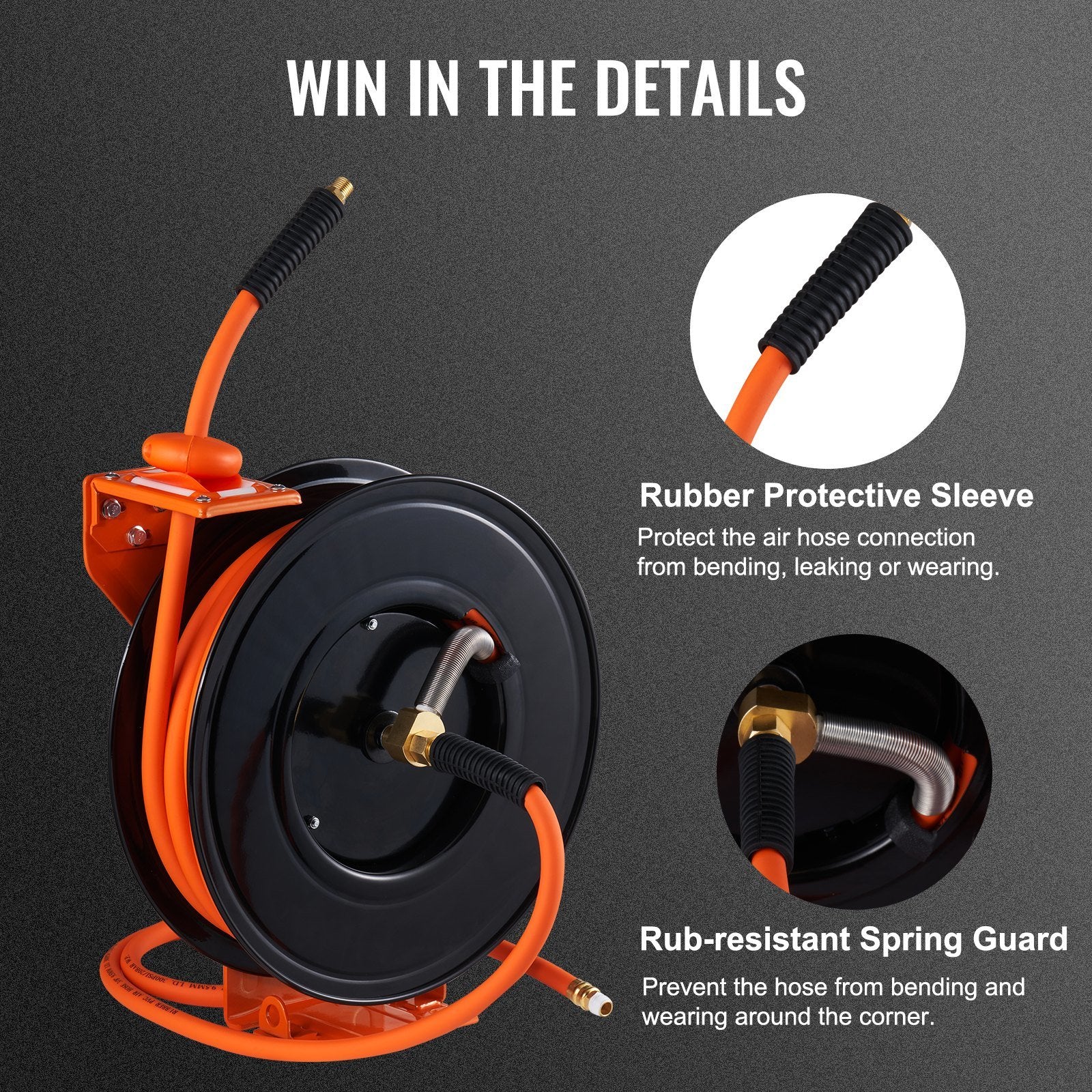 VEVOR 50FT Auto Retract Air Hose