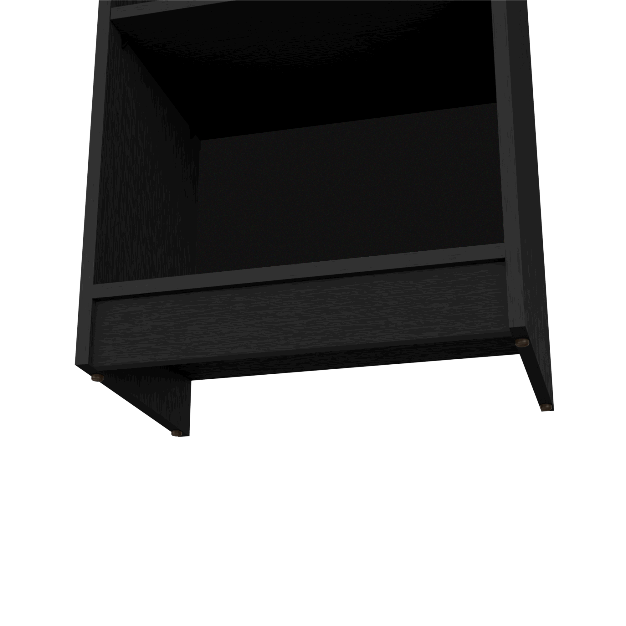 Sleek Black 5-Tier Bookcase for Modern Homes