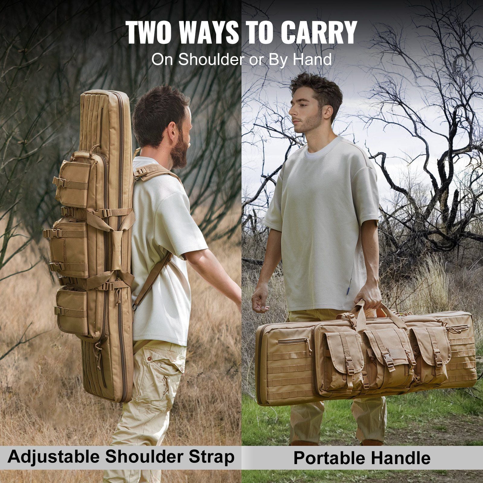 VEVOR Tactical Rifle Case with Molle System