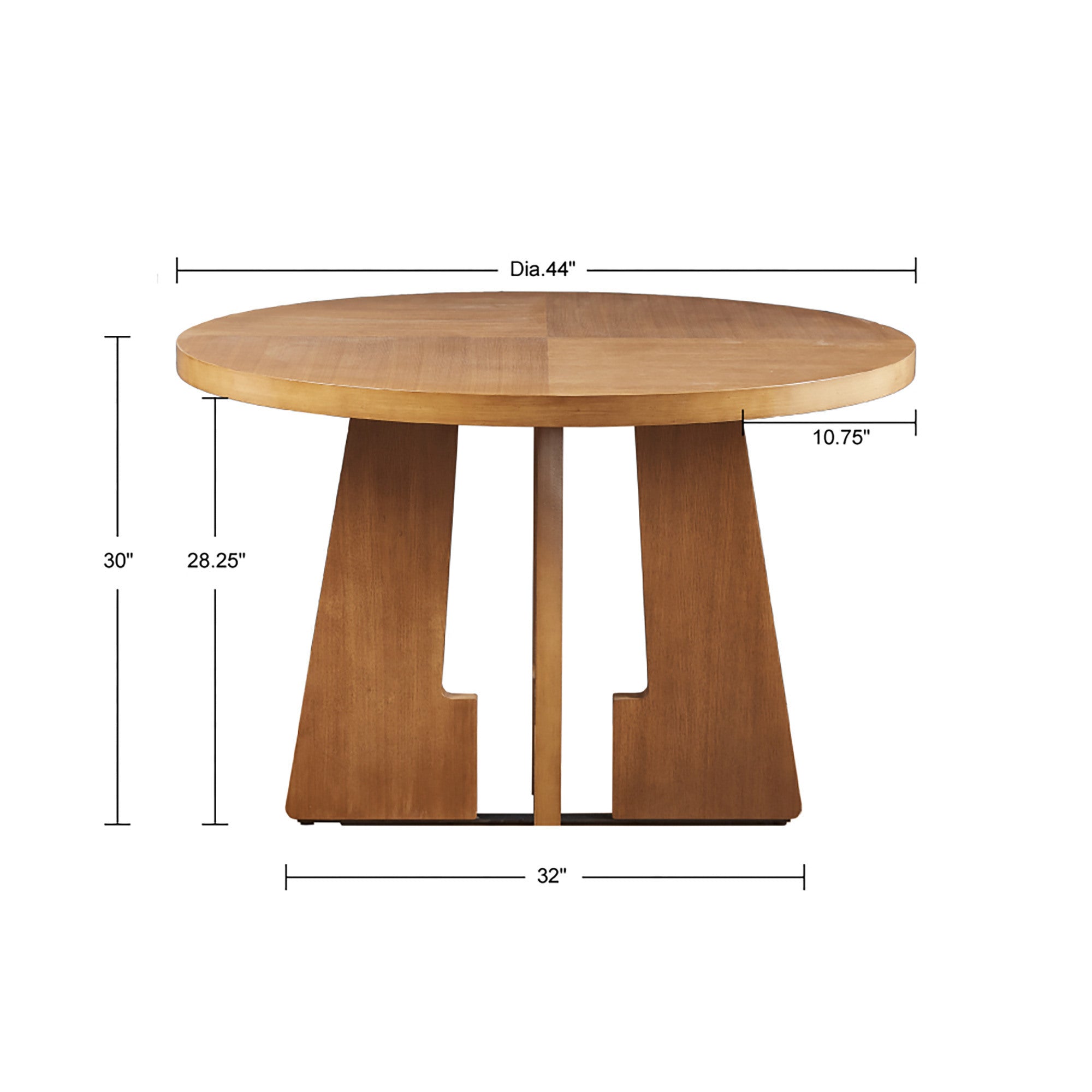 Modern Walnut Round Dining Table