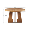 Modern Walnut Round Dining Table