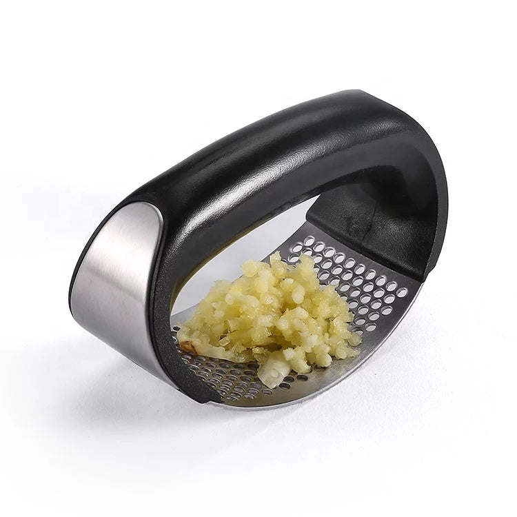 Ergonomic Stainless Steel Garlic Crusher