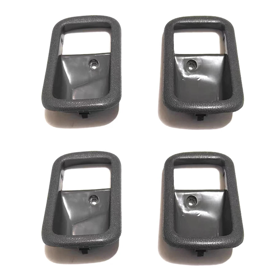 Black 4 Pcs Interior Door Handle Bezel For Toyota Land Cruiser LC80 Series