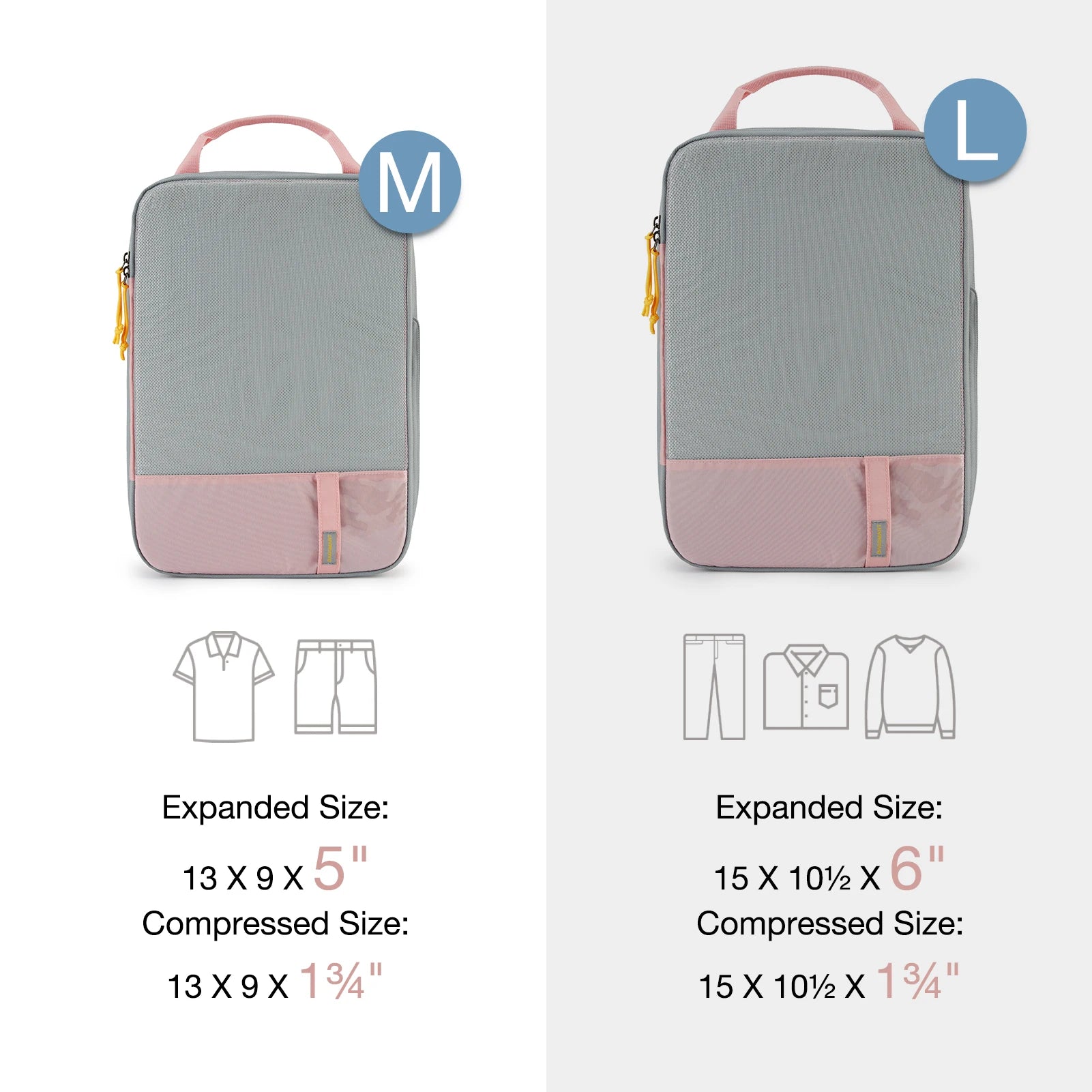 Bagsmart Compression Packing Cubes Travel Luggage Organizer