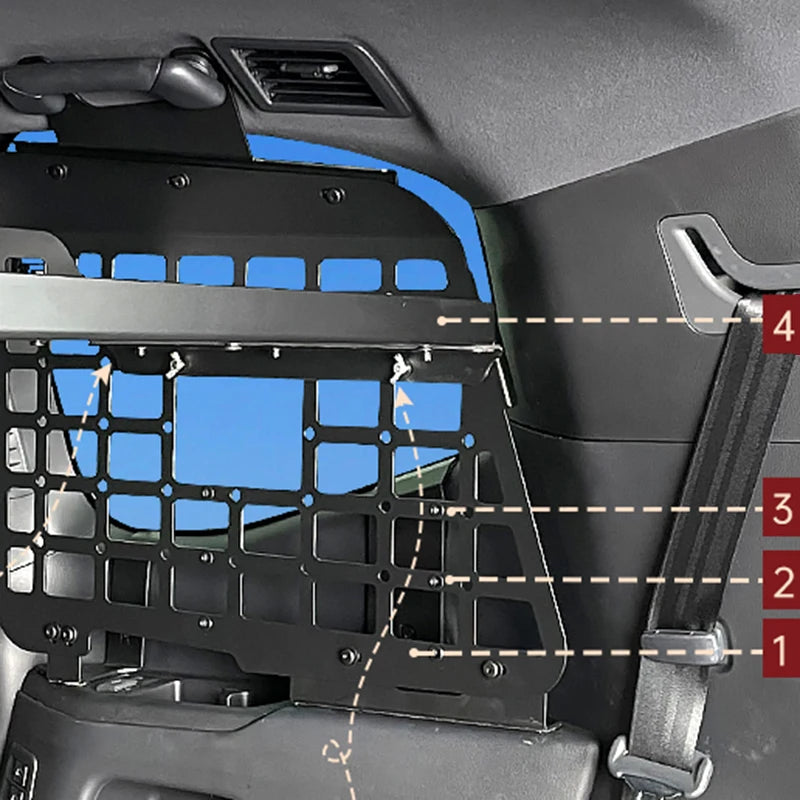 Toyota Land Cruiser LC300 Rear Cargo Rack Molle Panel Storage Shelf