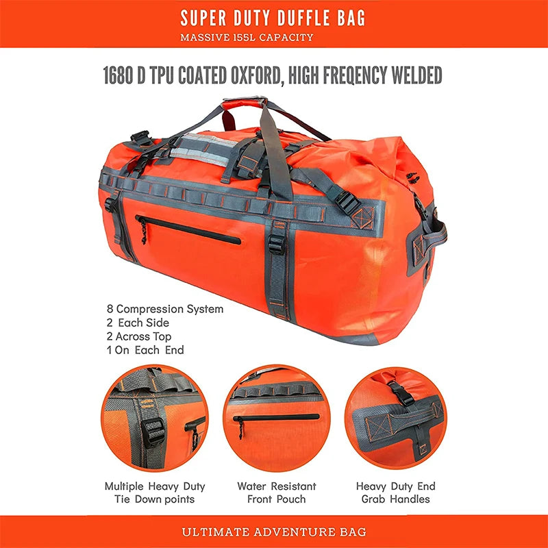 Extra Large 1680D Waterproof Heavy Duty Duffel Bag