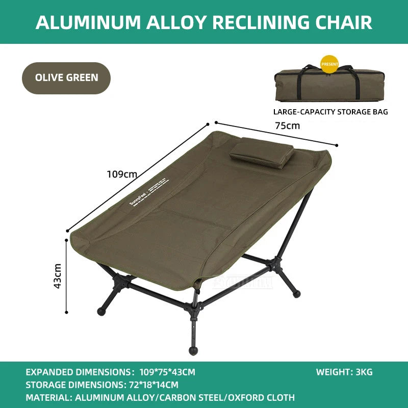 Portable Outdoor Folding Lounger For Camping Travel Fishing