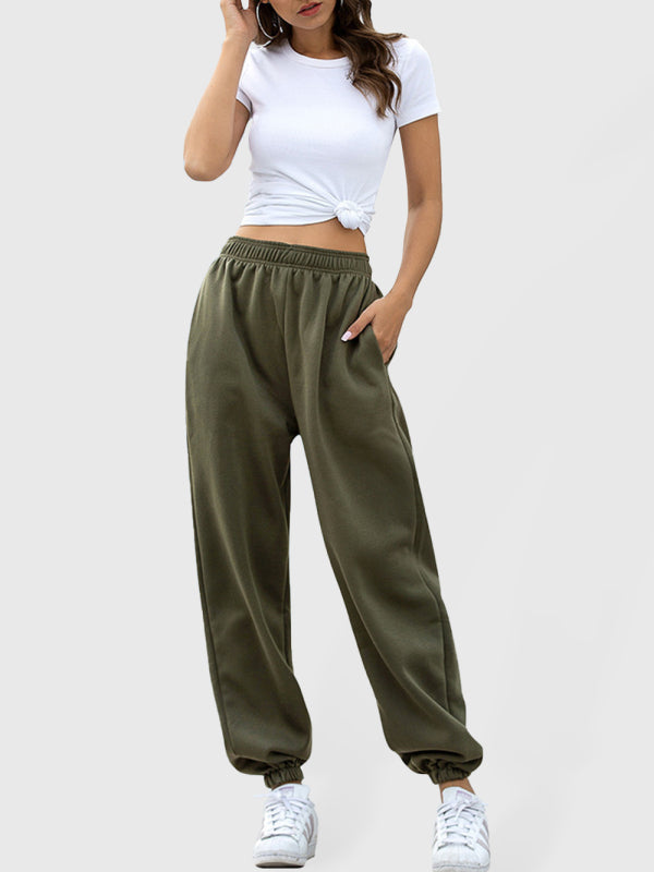 Casual sports basic loose legged pants