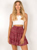 Ladies High Waist Ruffled Floral Printed A-Line Skirt