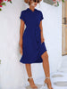 Elegant Casual Button Shirt Waist Tie Dress