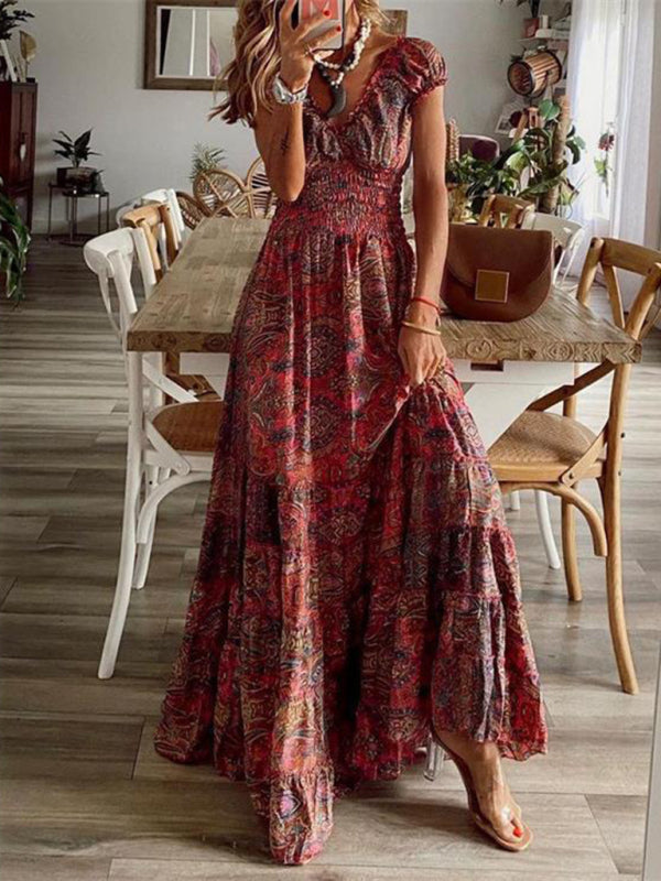 Bohemian Floral Maxi Dress