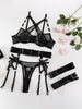 Sultry self-designed woven lingerie set