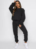 Women's New Solid Color Round Fashionable Casual Collar Pullover Long Sleeve Trousers Sweater Suit