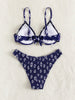 New bikini underwire push-up sexy little flower swimsuit