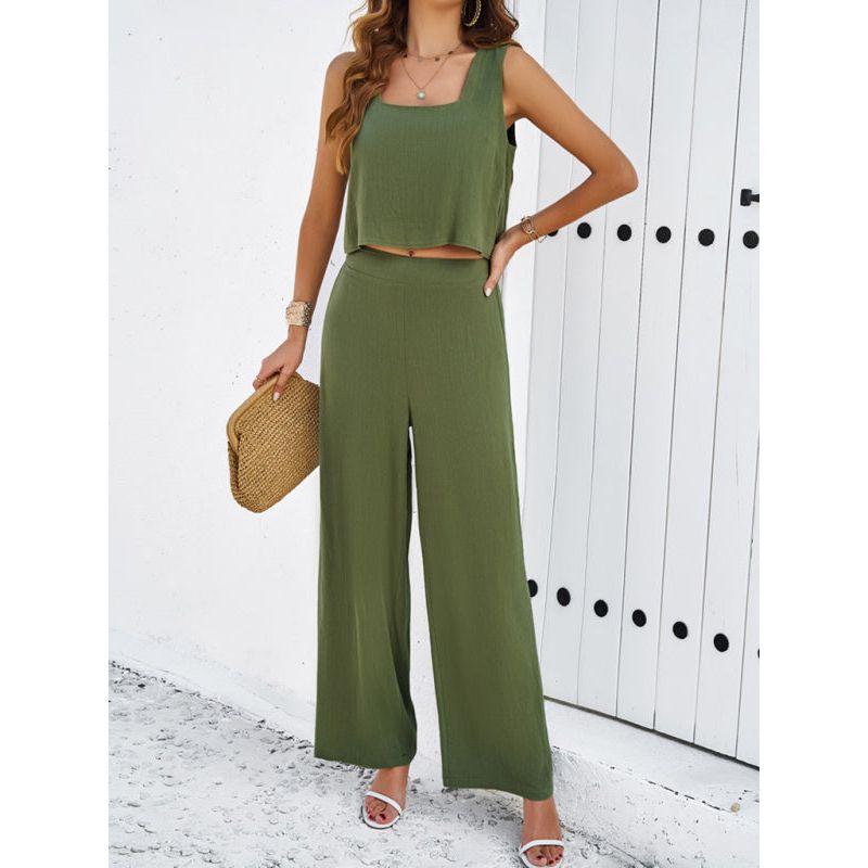 New casual sleeveless vest + trousers suit