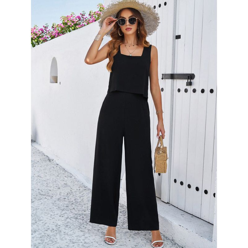New casual sleeveless vest + trousers suit