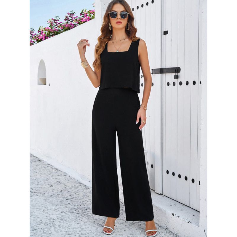New casual sleeveless vest + trousers suit
