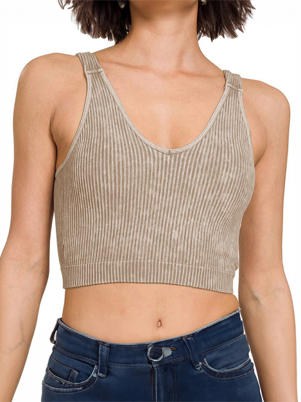 Women's solid color sports casual camisole