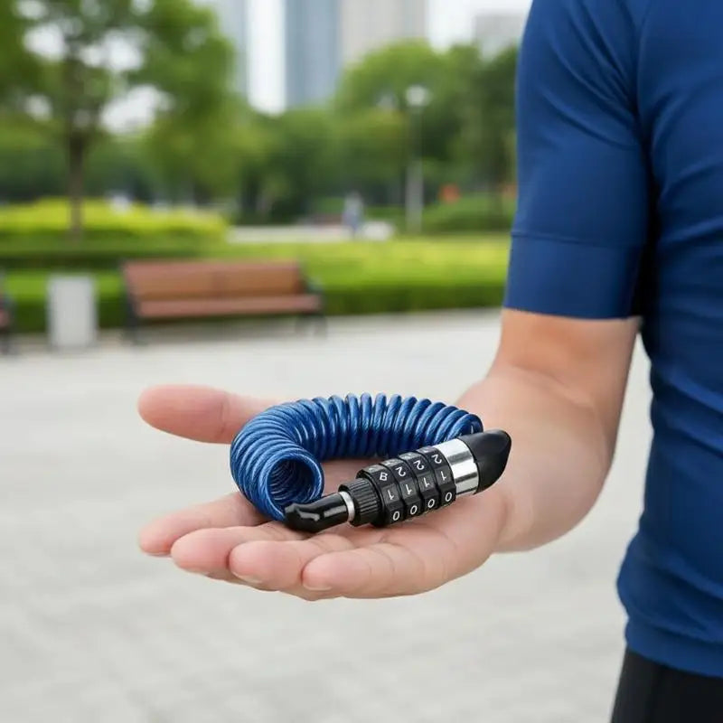 Motorcycle Helmet Combination Cable Lock AntiTheft