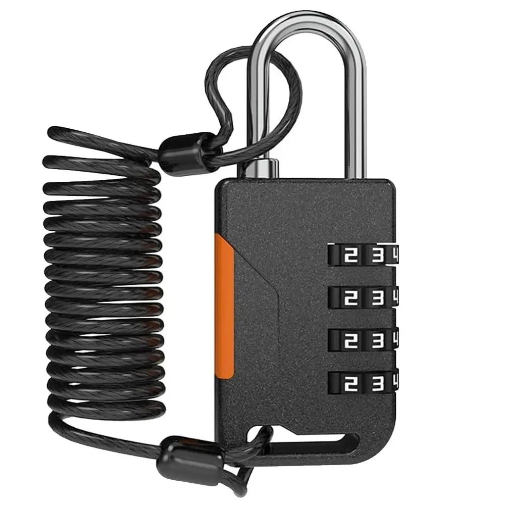 Retractable Cable Combination Padlock Secures Belongings