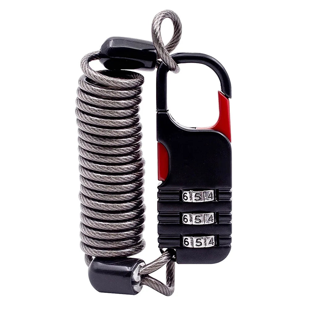 Retractable Cable Combination Padlock Secures Belongings