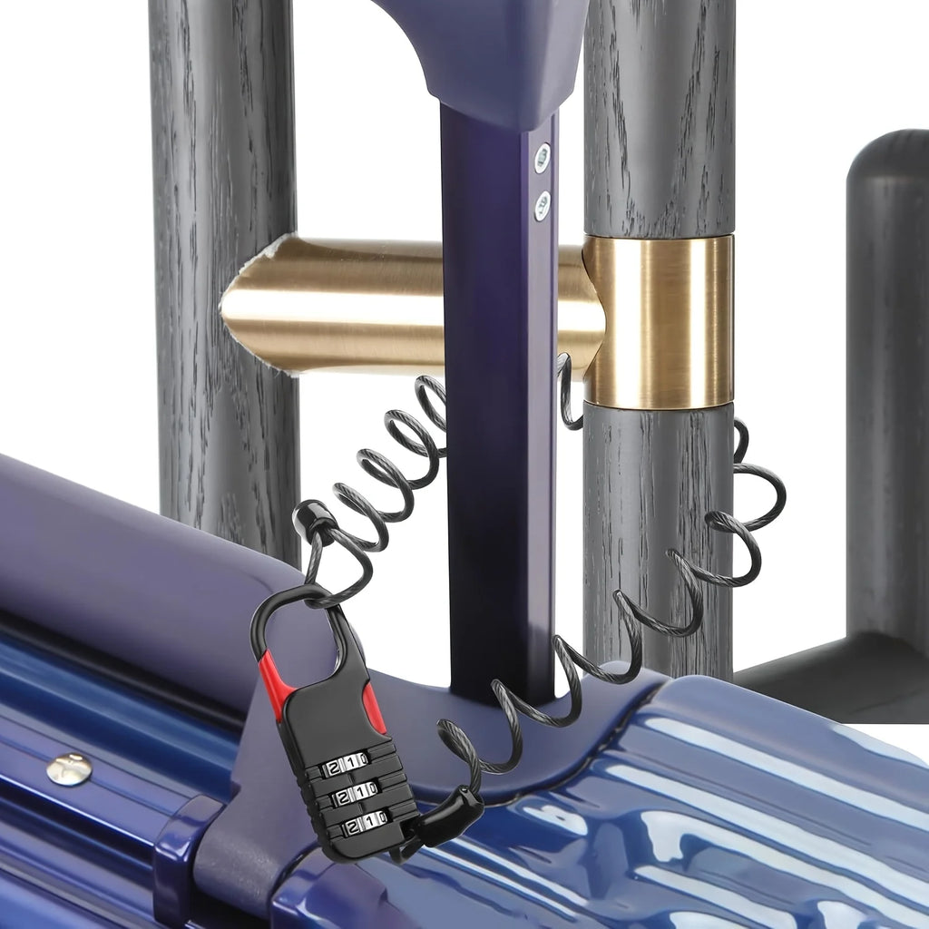 Retractable Cable Combination Padlock Secures Belongings