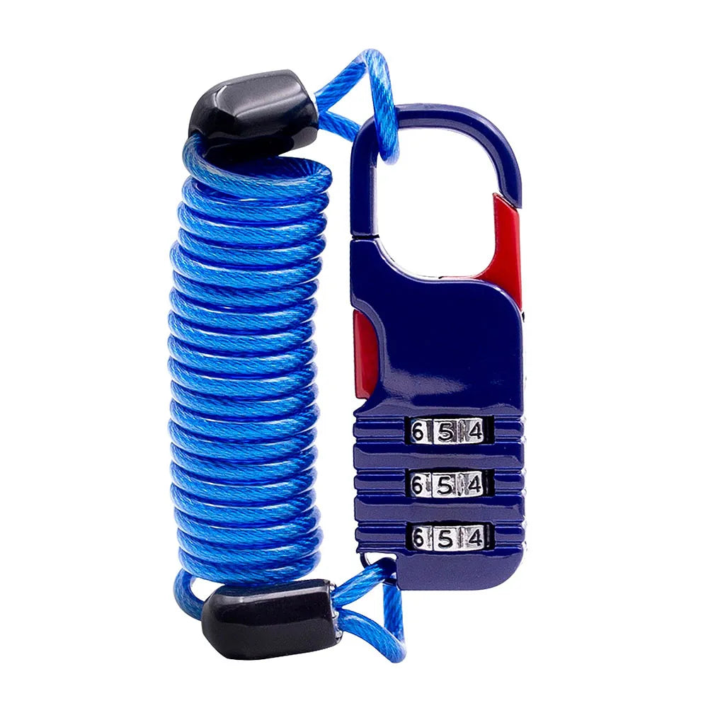 Retractable Cable Combination Padlock Secures Belongings