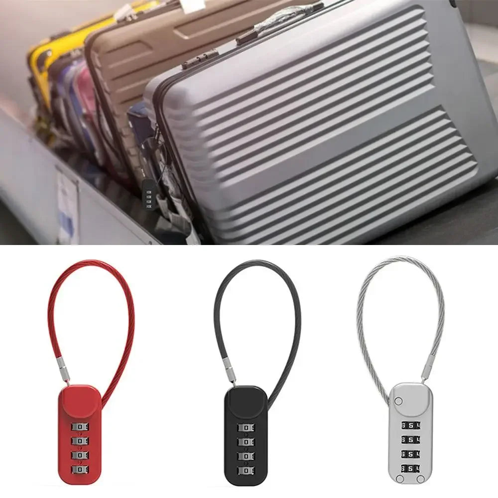 Portable Zinc Alloy Four-Digit Combination Padlock
